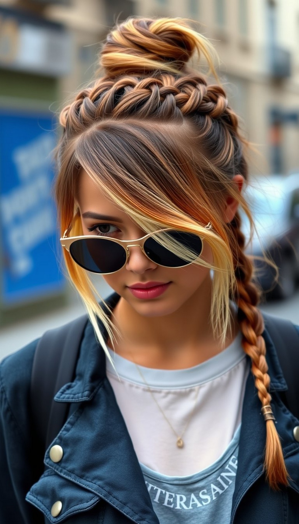 Braided Top Knot Half Up