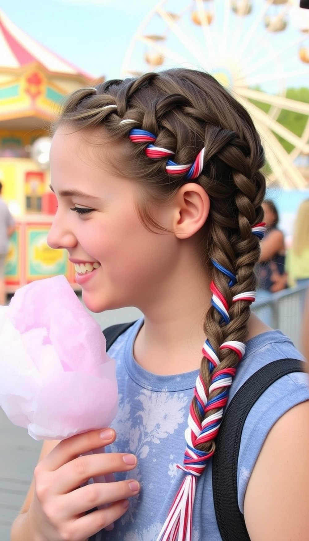 Bubble Braid with Colorful Elastics