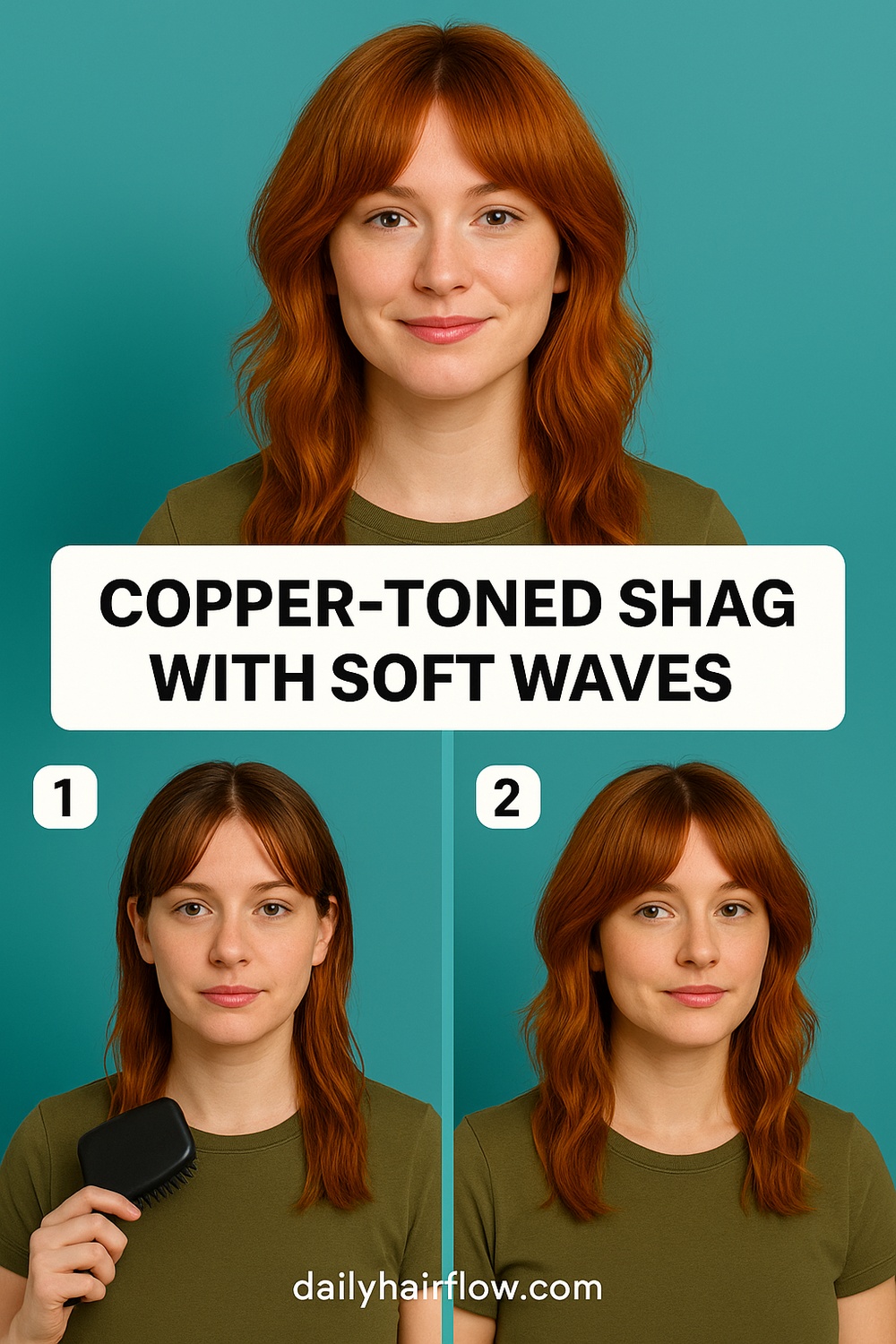 Copper Toned Shag with Soft Waves