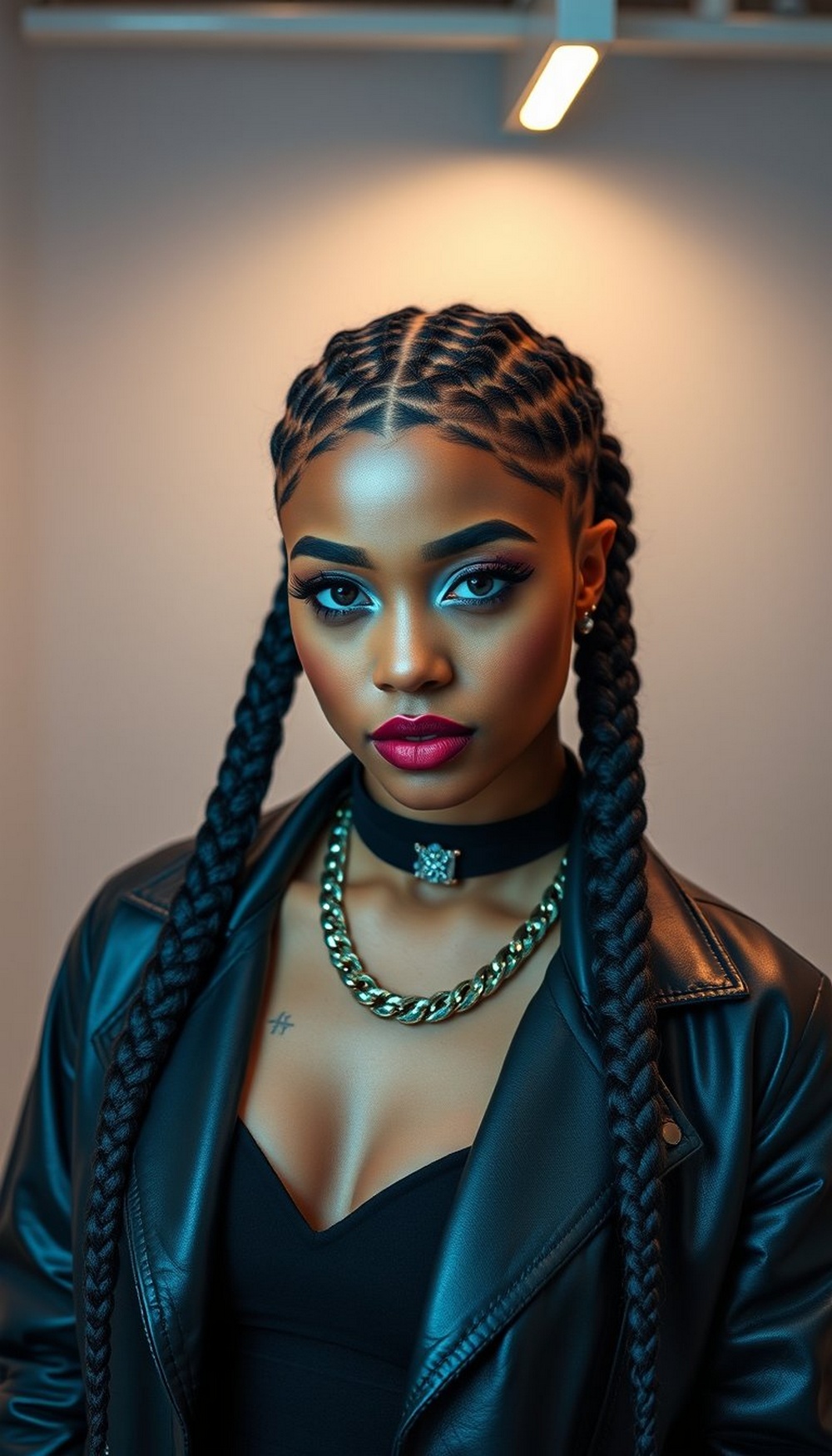 Heart Shaped Design Knotless Braids