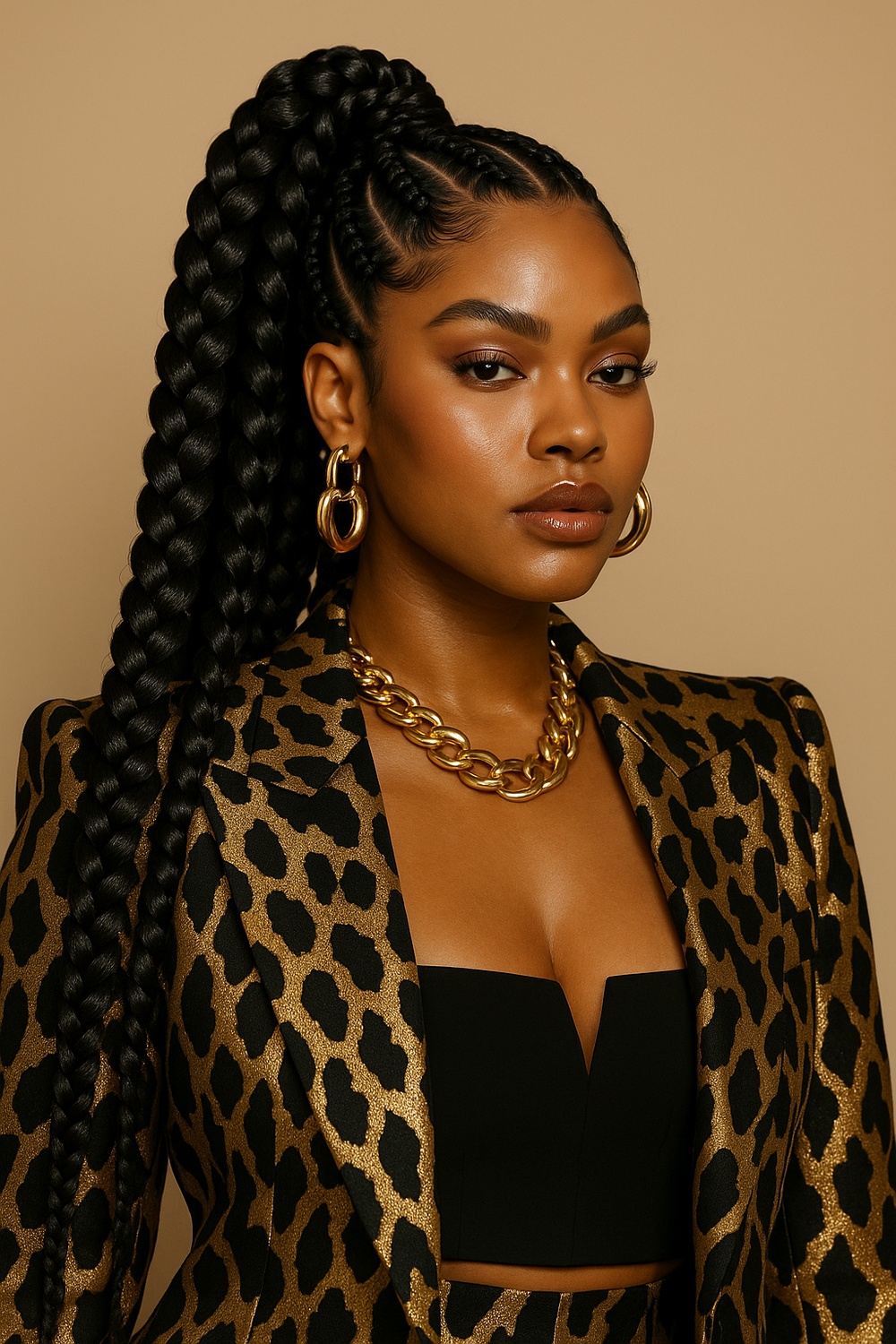 Jumbo Feed In Braided Ponytail