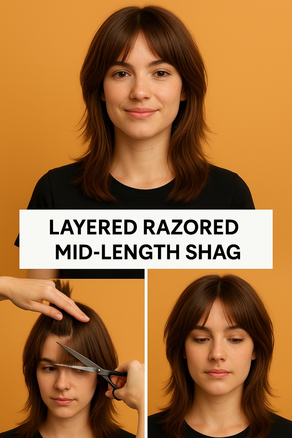 Layered Razored Mid‑Length Shag
