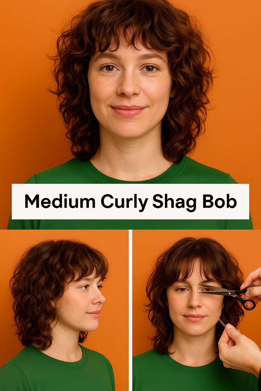 Medium Curly Shag Bob