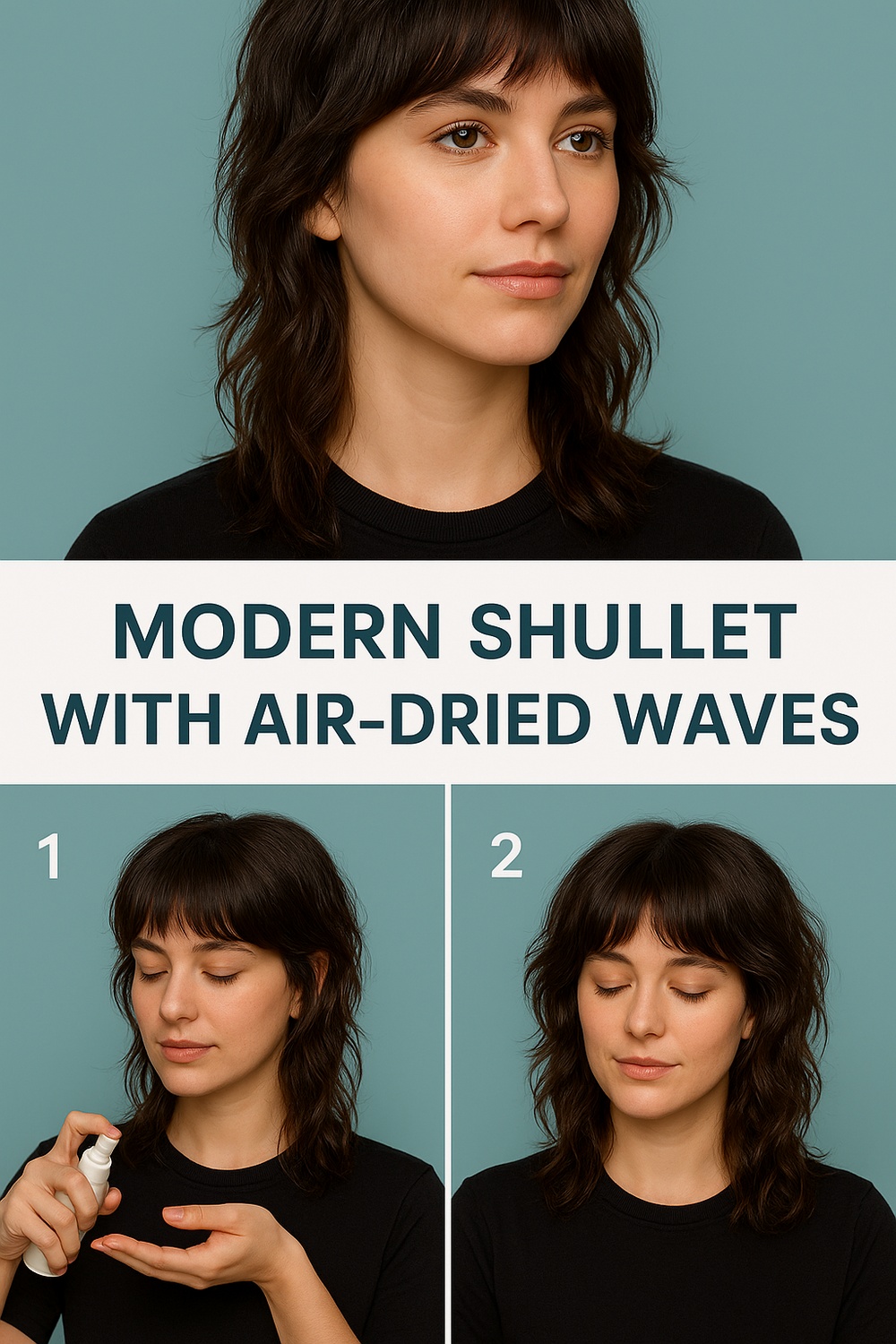 Modern Shullet with Air‑Dried Waves