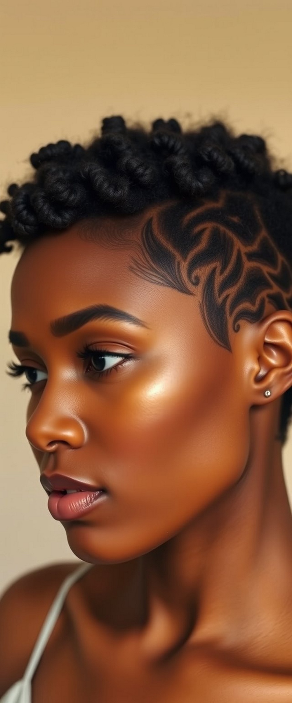 Pixie Coils with Etched Line Art