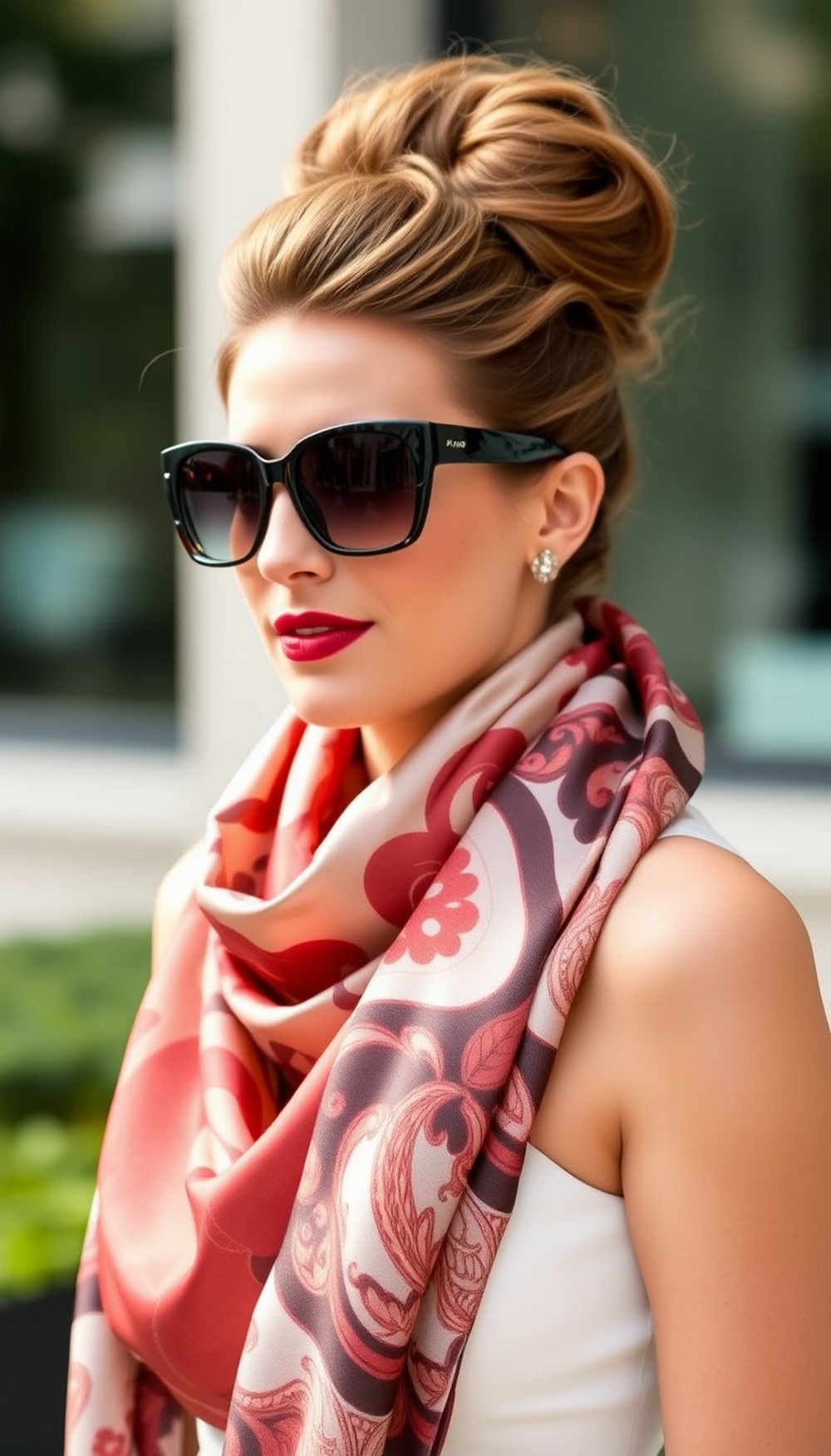 Scarf Wrapped Updo