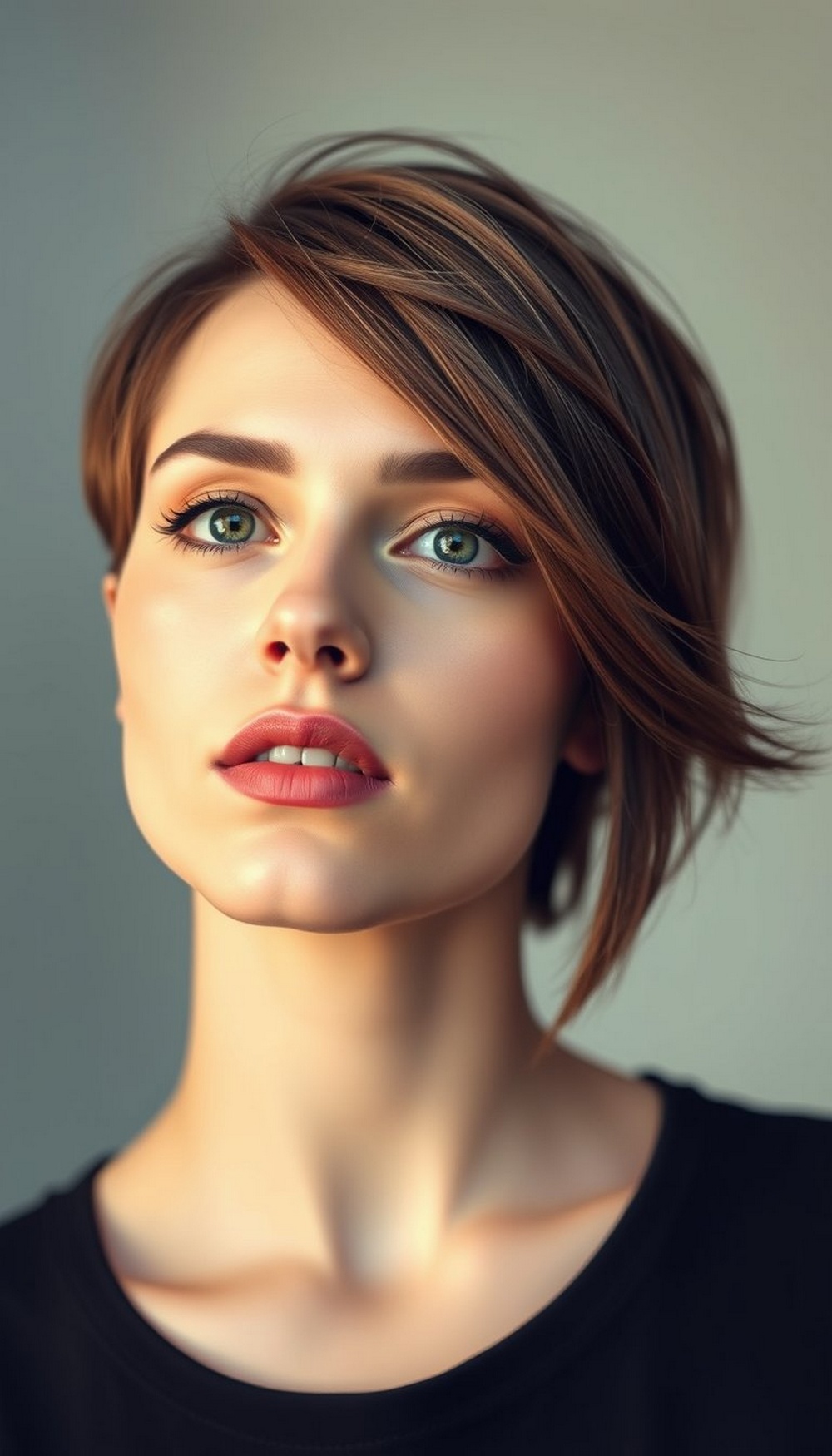 Side Swept Spiky Bangs