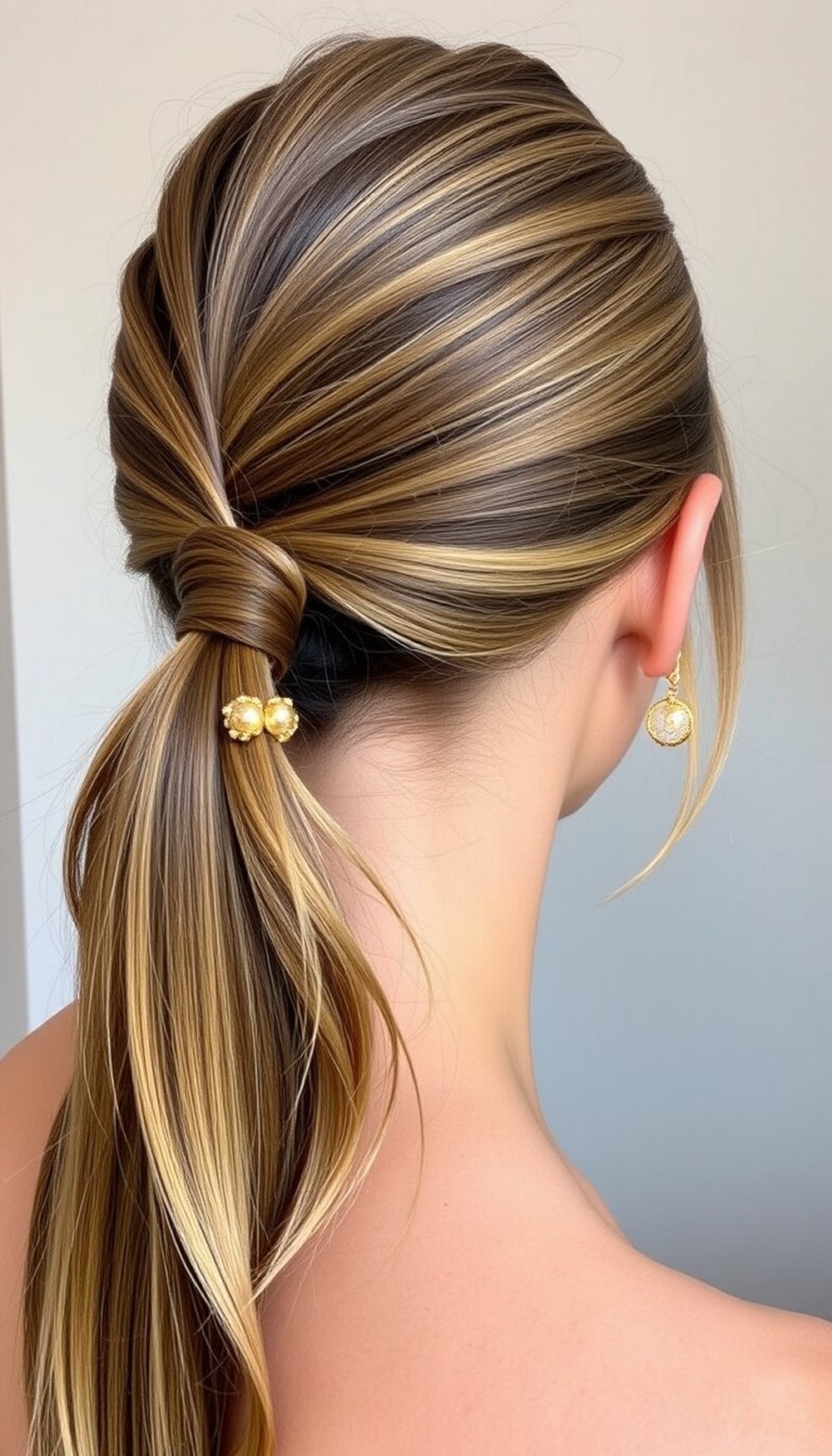 Slicked Back Ponytail