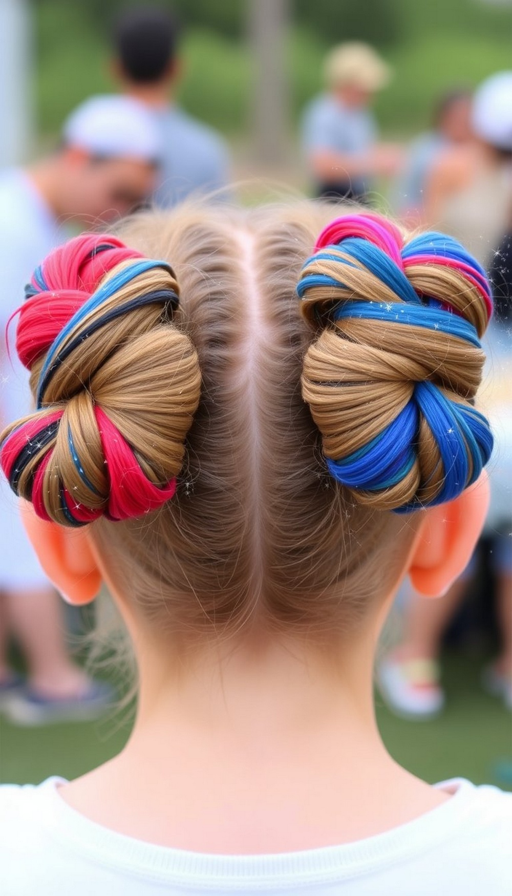 Space Buns with Color Spray