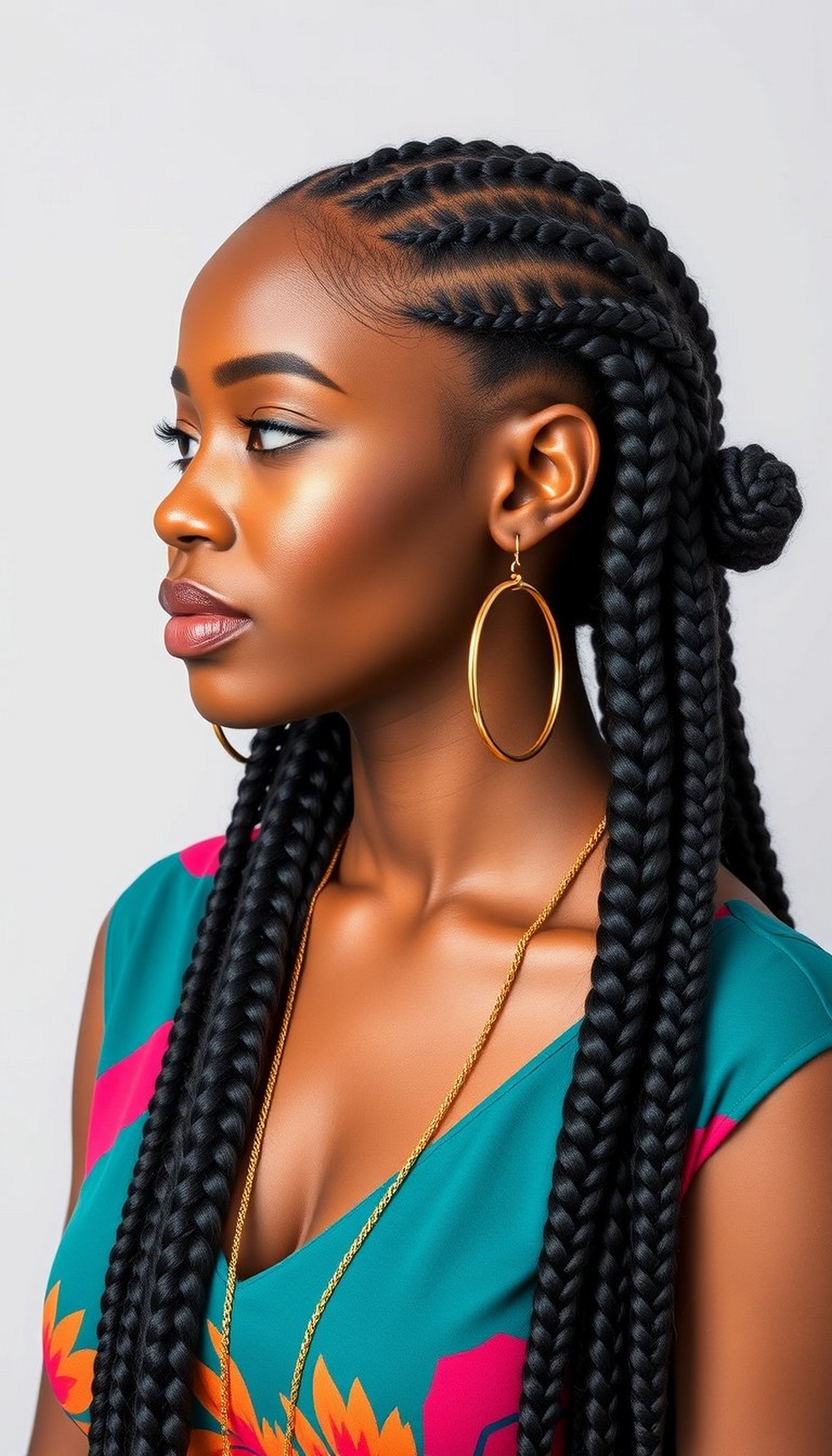 Triangle Part Knotless Braids
