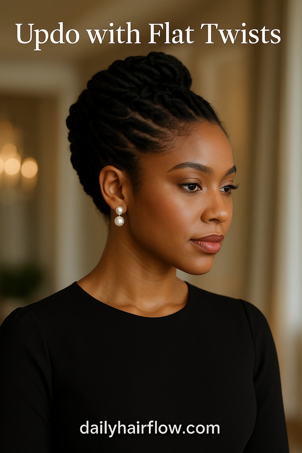 Updo with Flat Twists