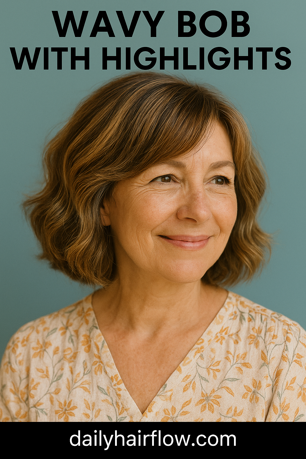Wavy Bob with Highlights