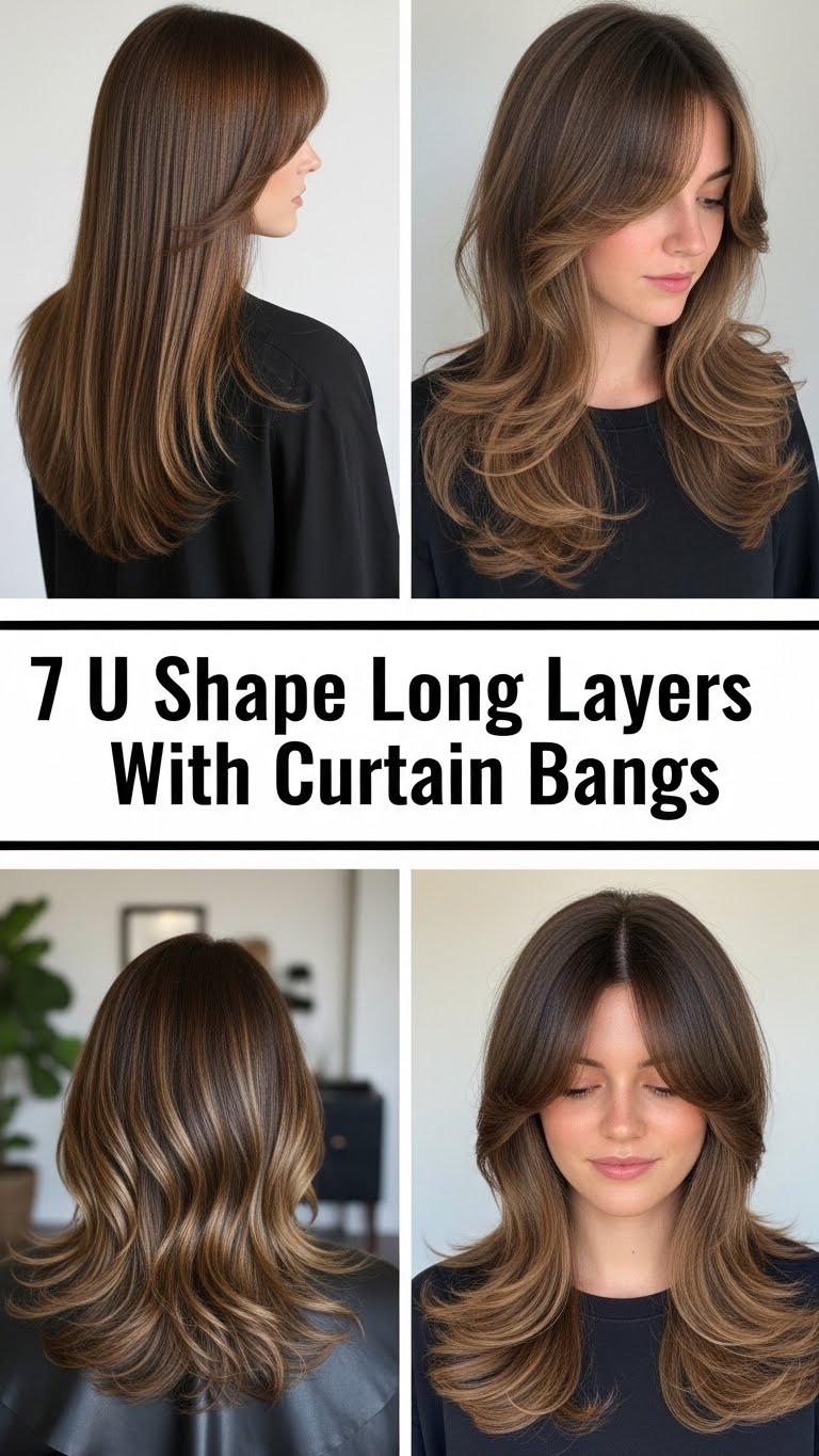 7 U Shape Long Layers With Curtain Bangs1