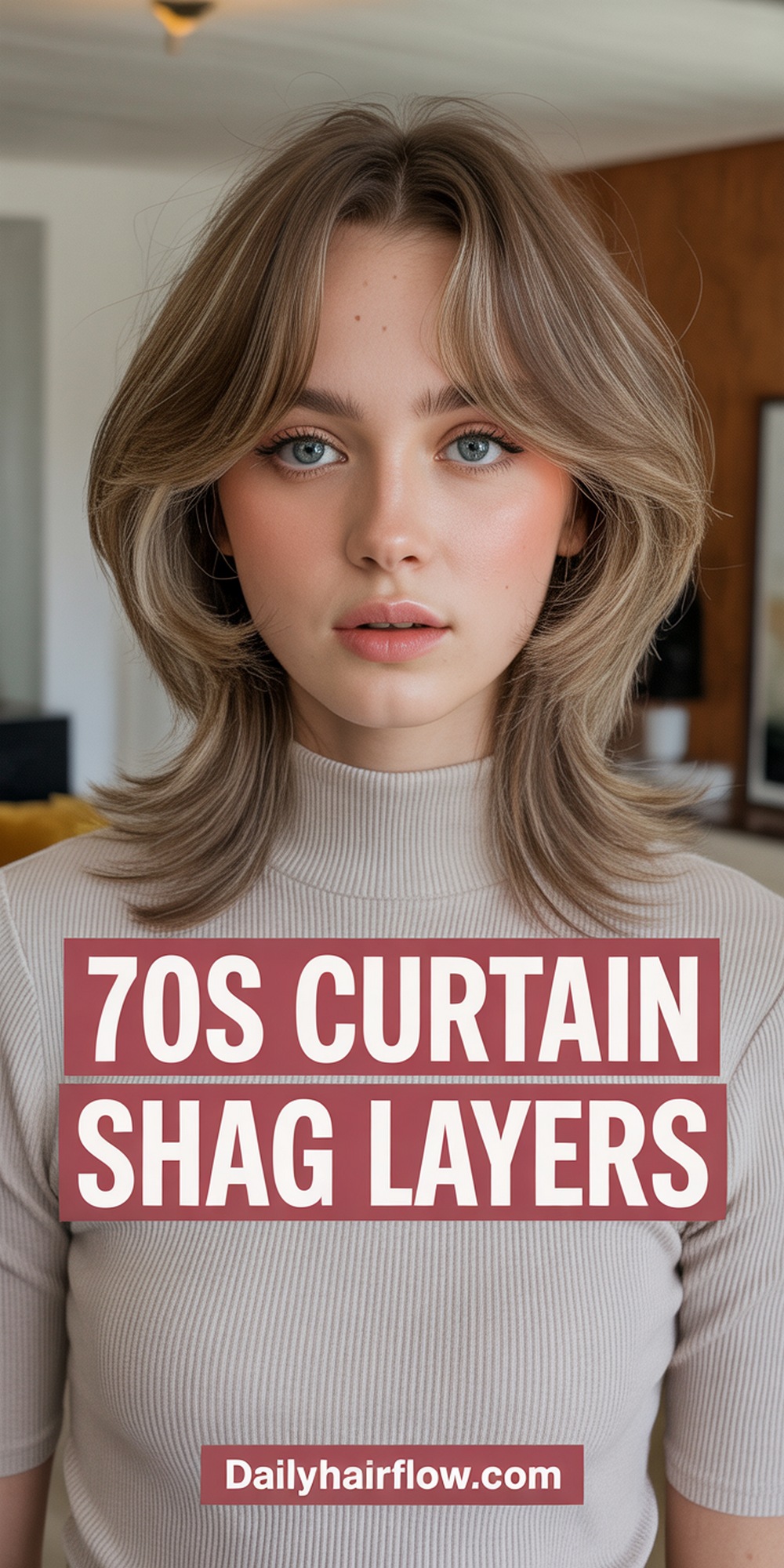 s Inspired Curtain Shag with Face Framing Layers