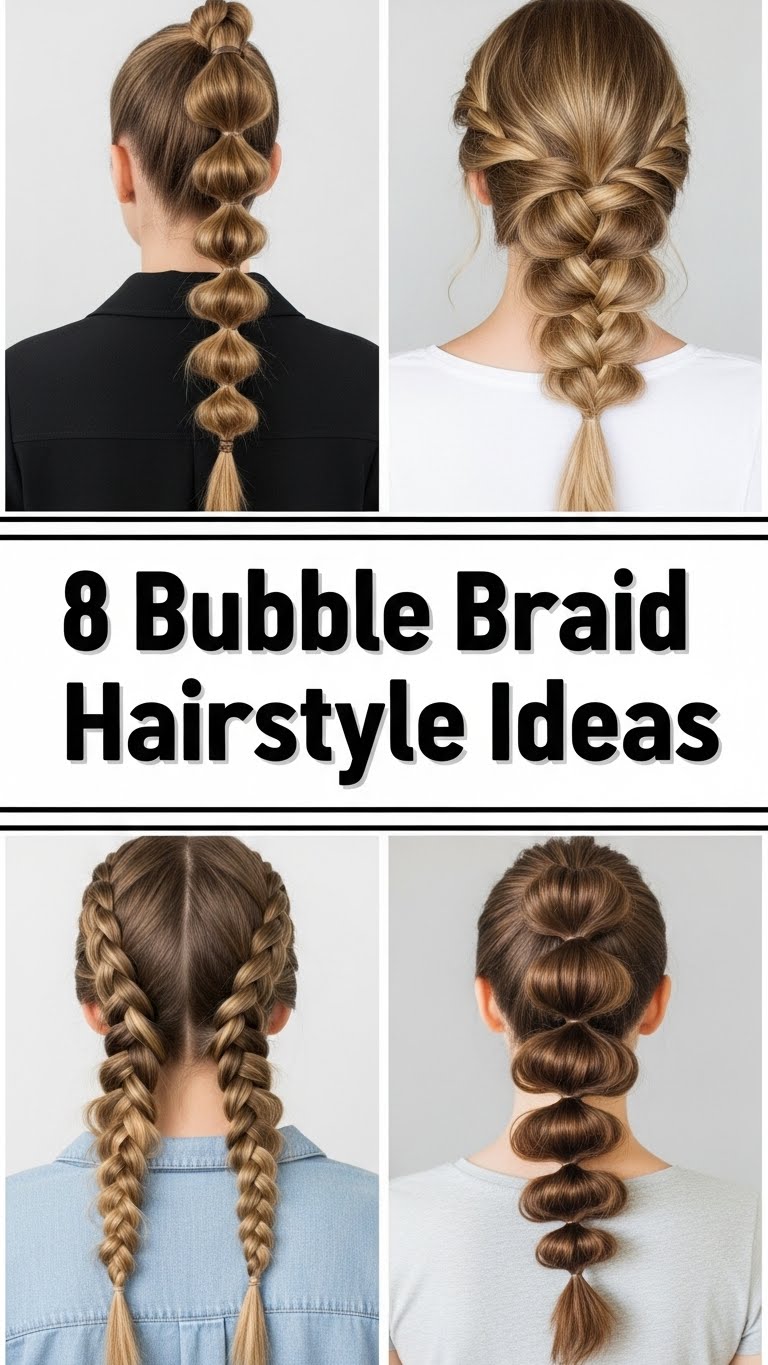 8 Bubble Braid Hairstyle Ideas
