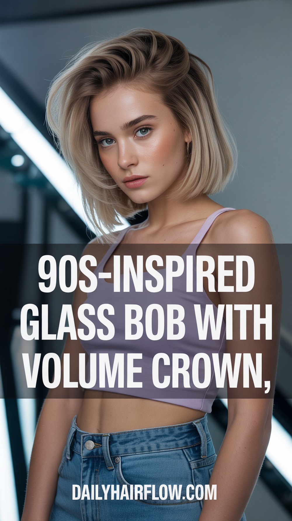 s Inspired Glass Bob with Volume Crown