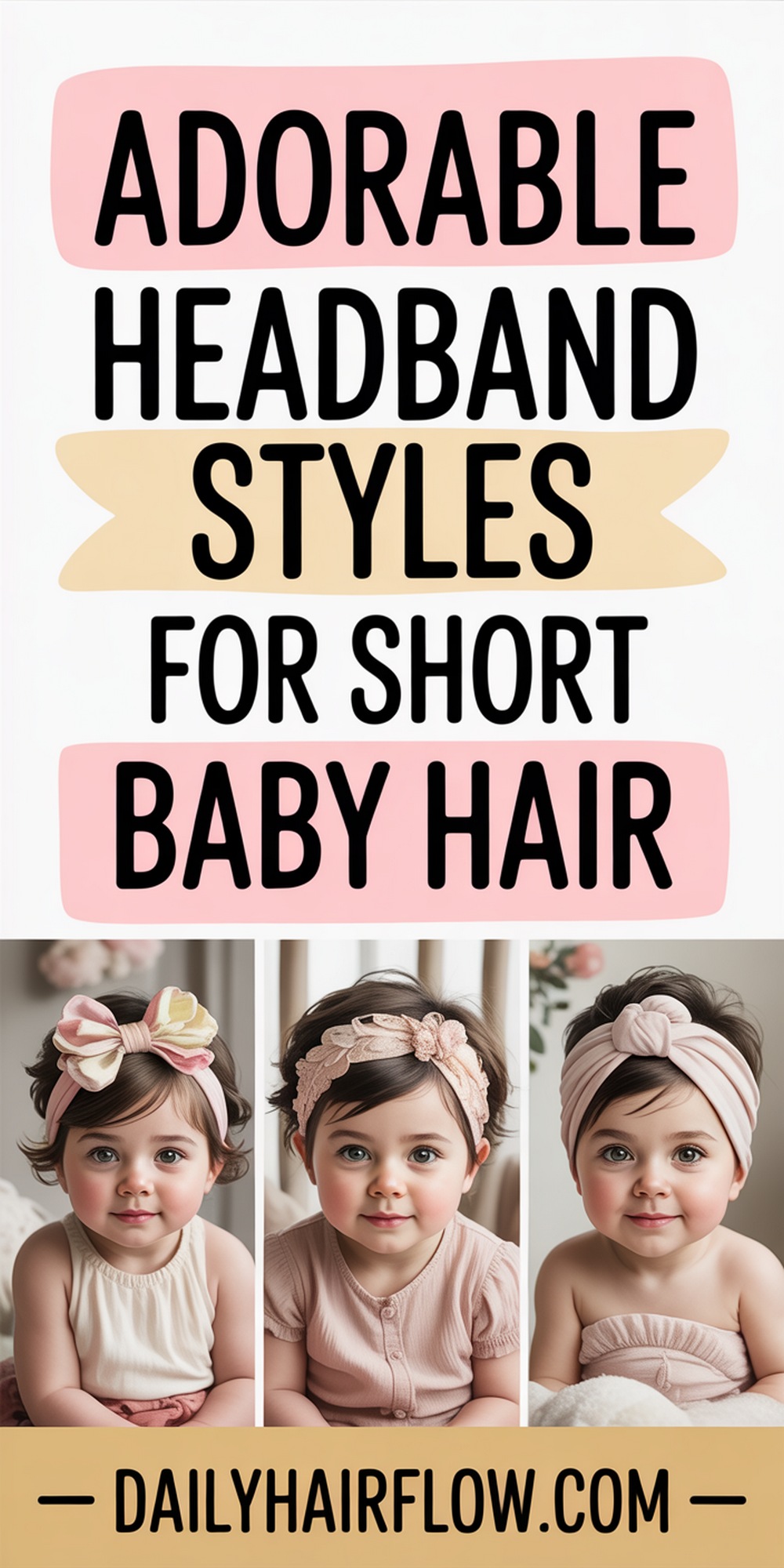 Adorable Headband Styles for Infant Short Hair
