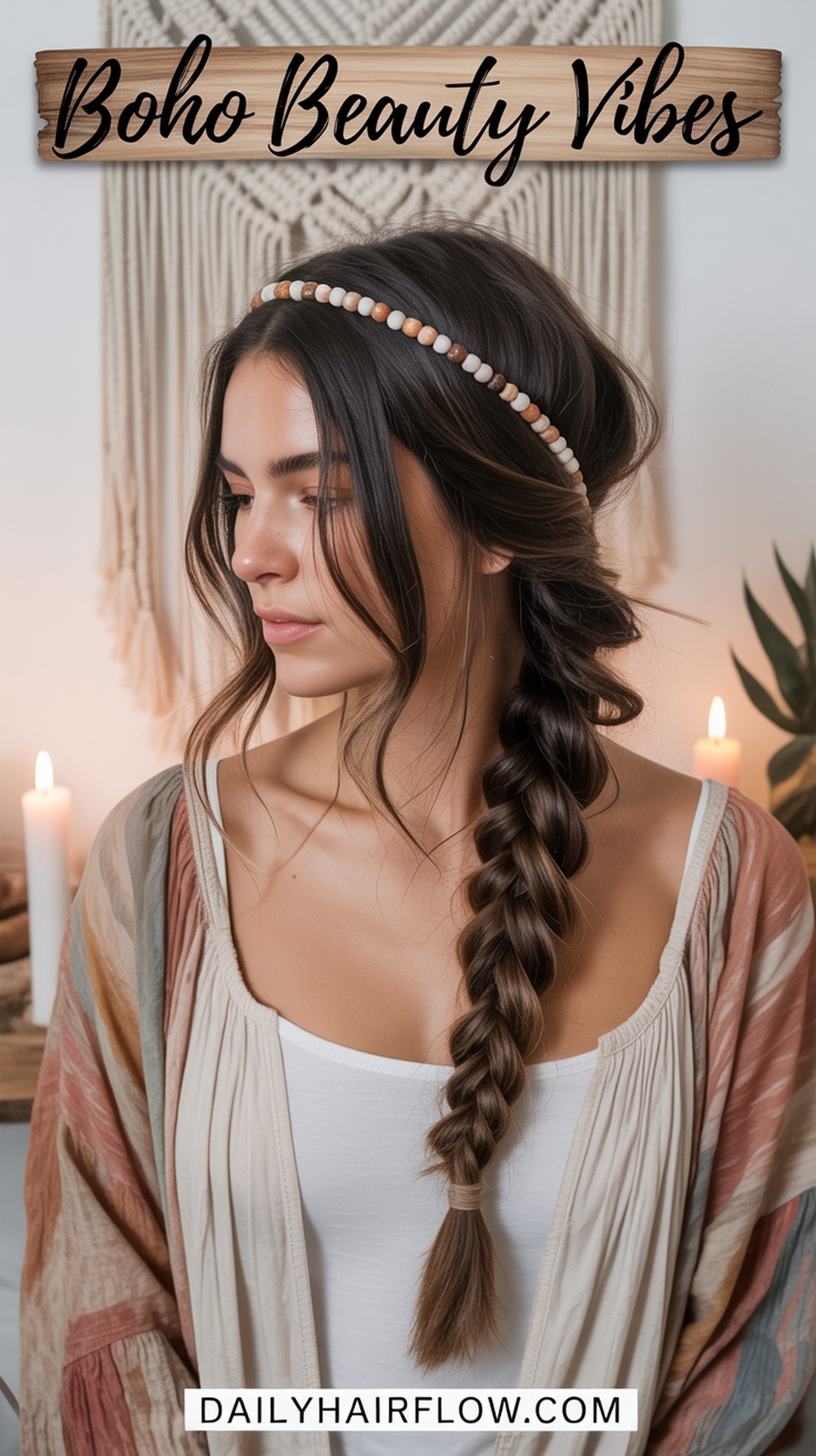 Boho Braid with a Beaded Headband