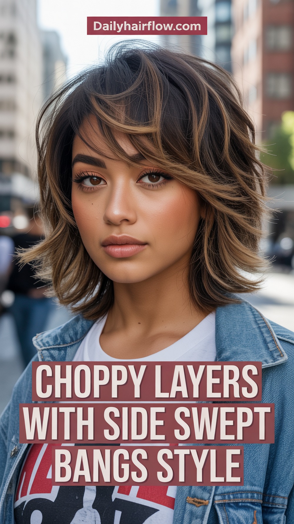 Choppy Layers with Side Swept Bangs