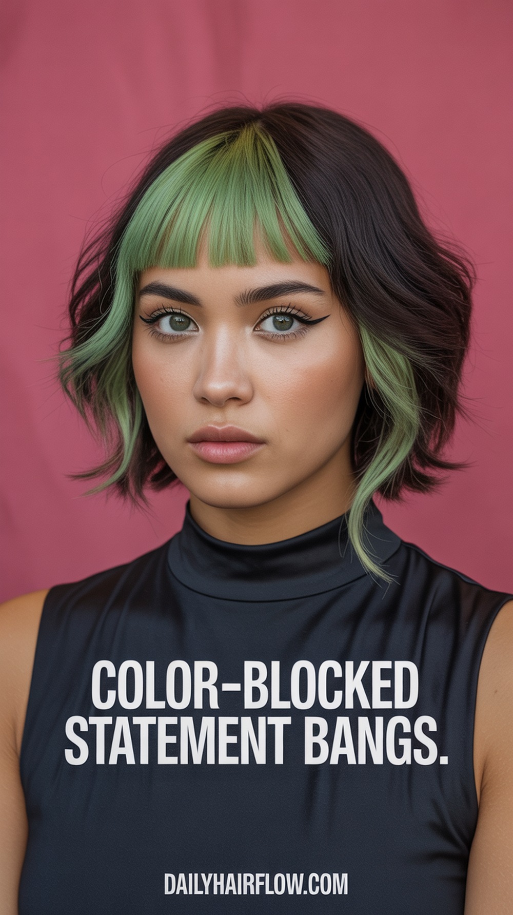 Color‑Blocked Statement Bangs