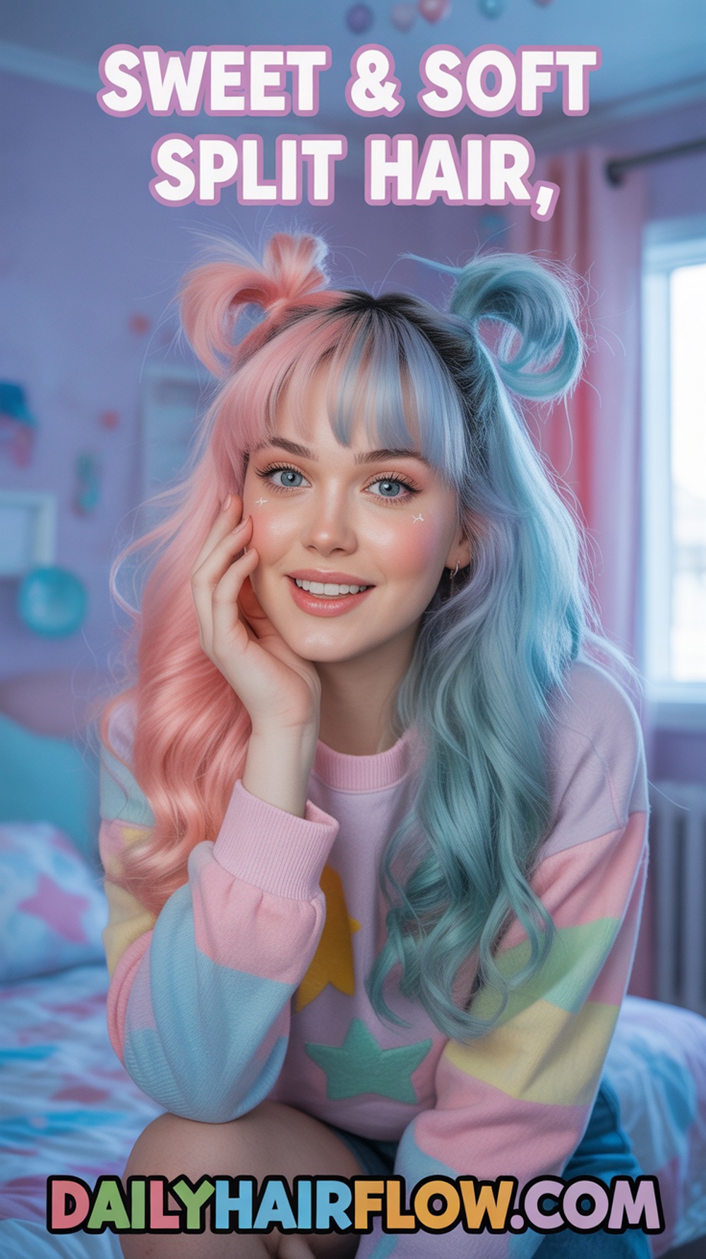 Cotton Candy Pink and Baby Blue