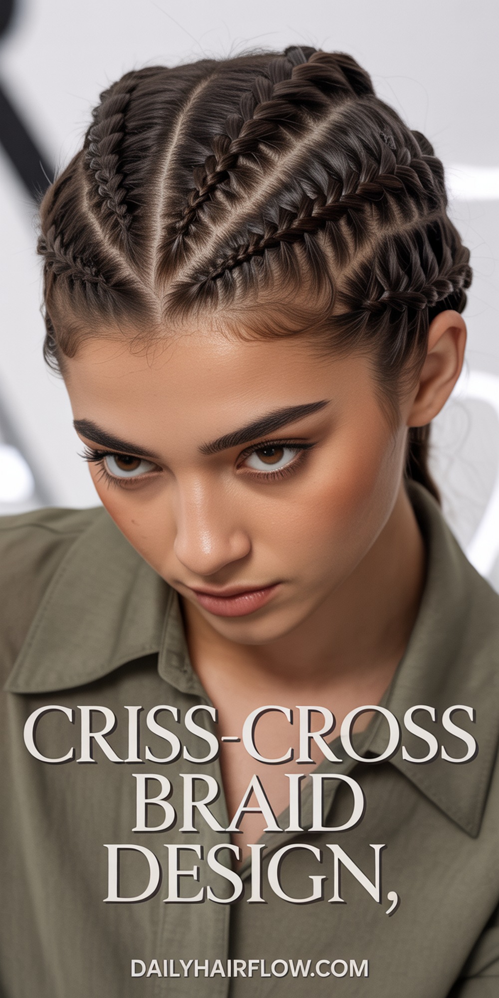 Criss Cross Double Headband Braids for Intricate Texture