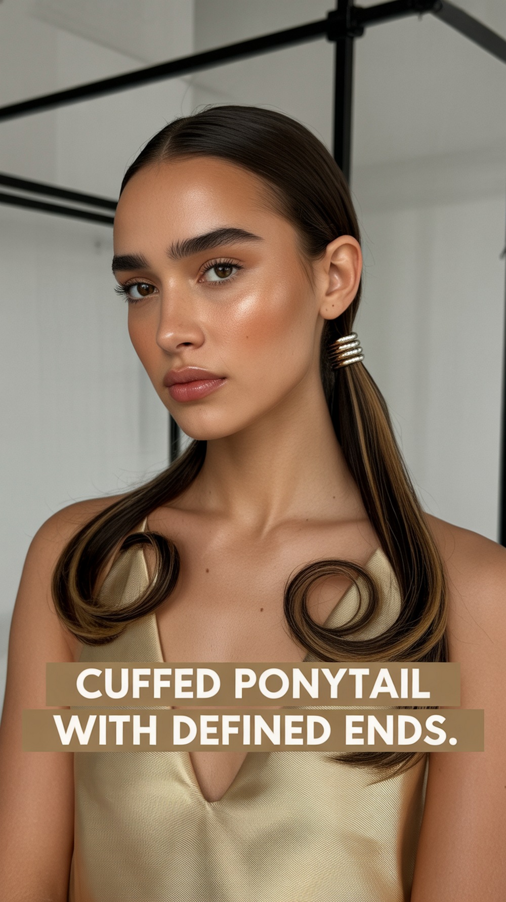 Cuffed Ponytail with Defined Ends