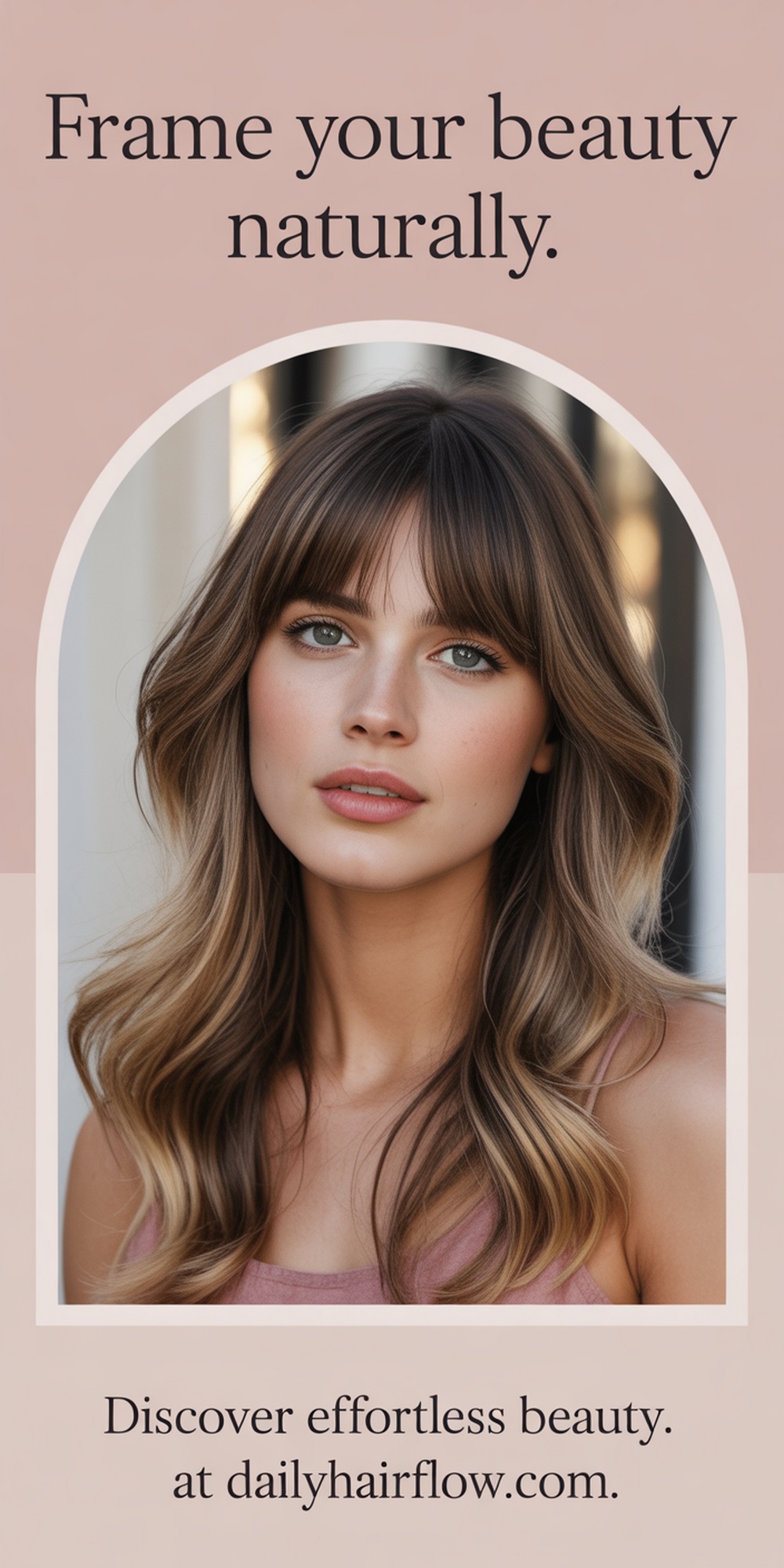 Curtain Bangs with Long Layers