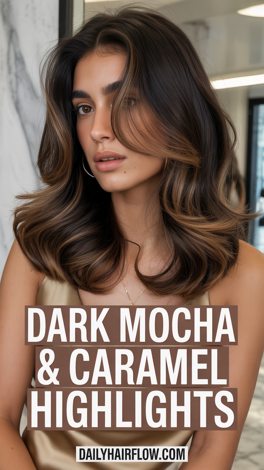 Dark Mocha with Soft Caramel Highlights