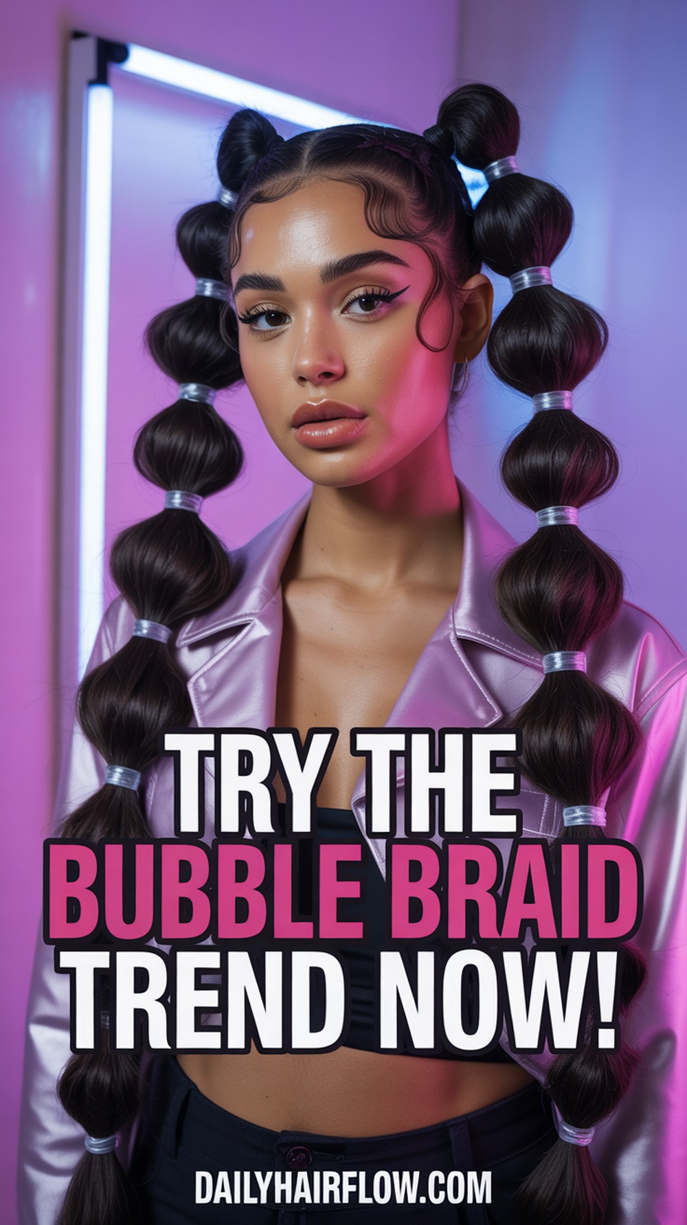 Edgy Dutch Pigtails with Bubble Ends