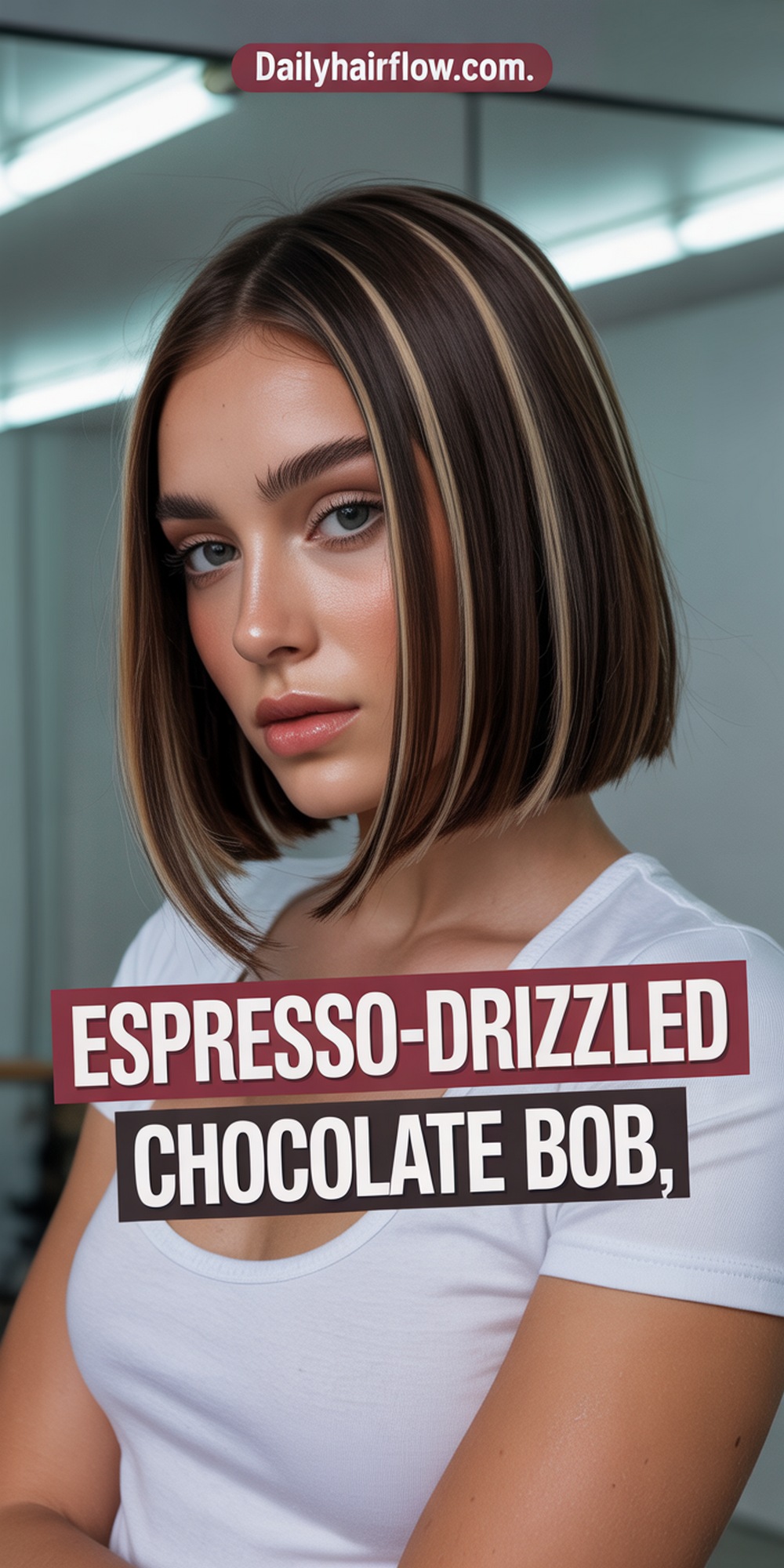 Espresso Drizzled Chocolate Bob