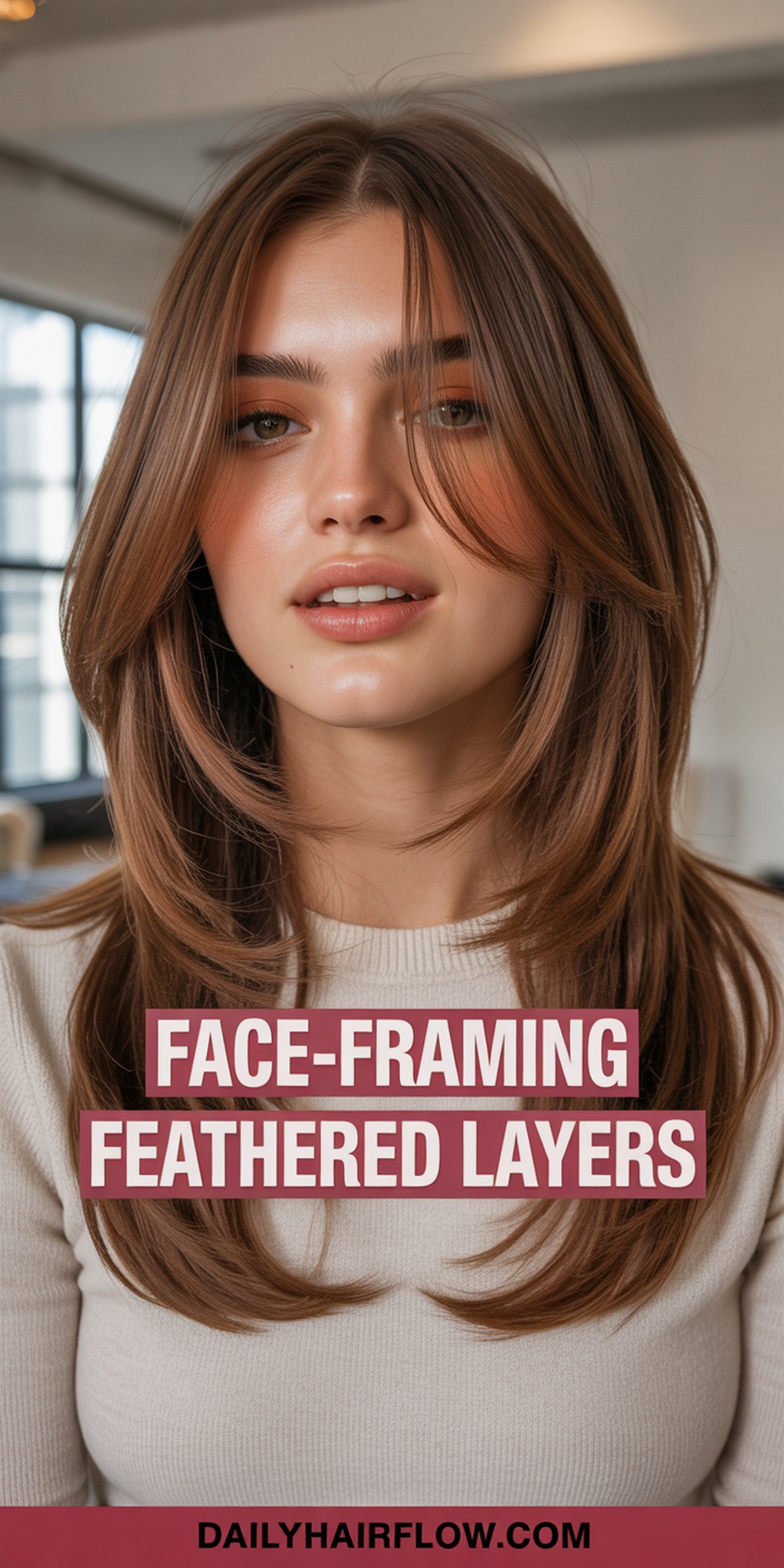 Face Framing Feathered Layers