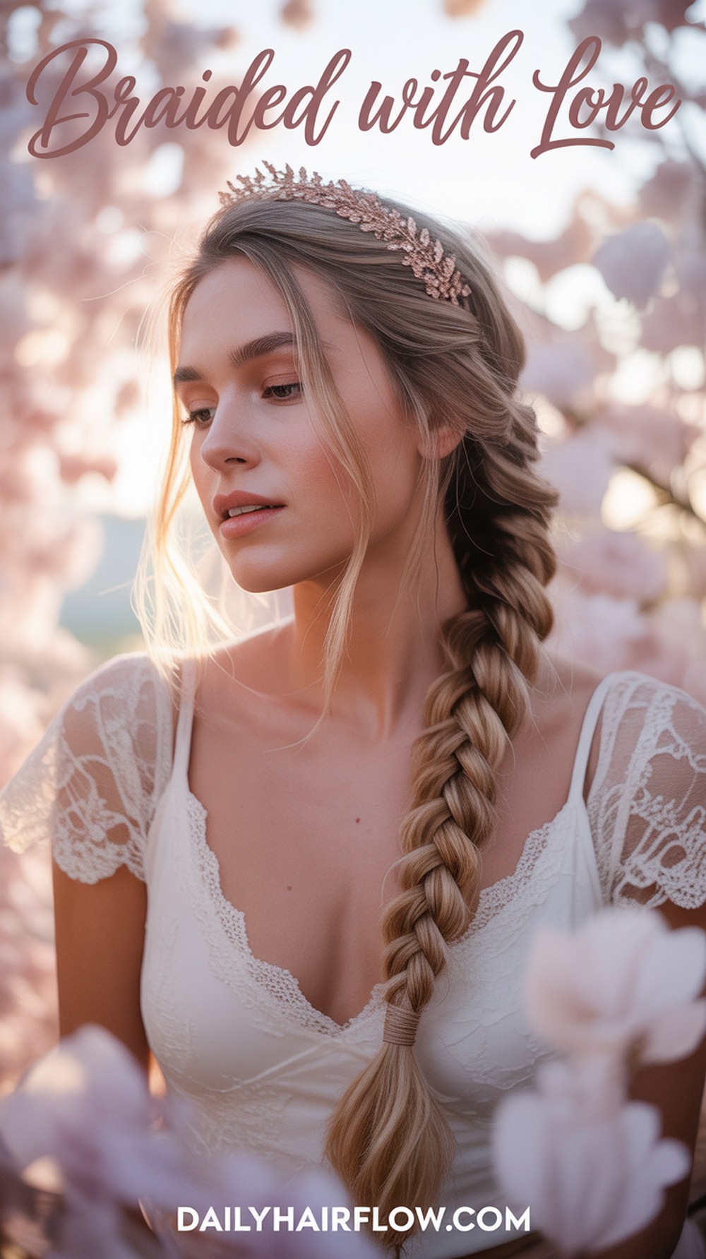 Fishtail Braid with a Rose Gold Crown