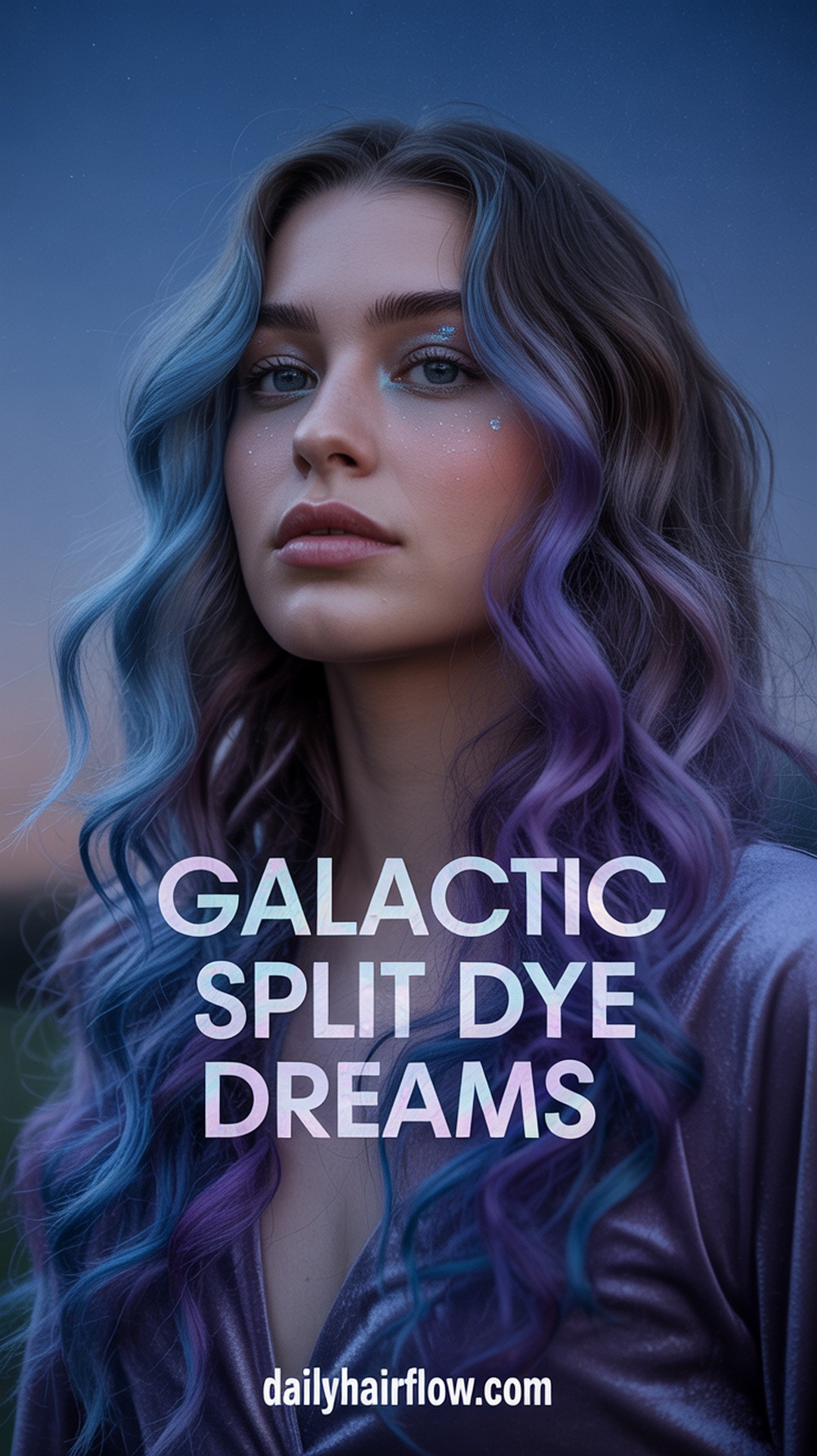 Galaxy Inspired Blue and Purple