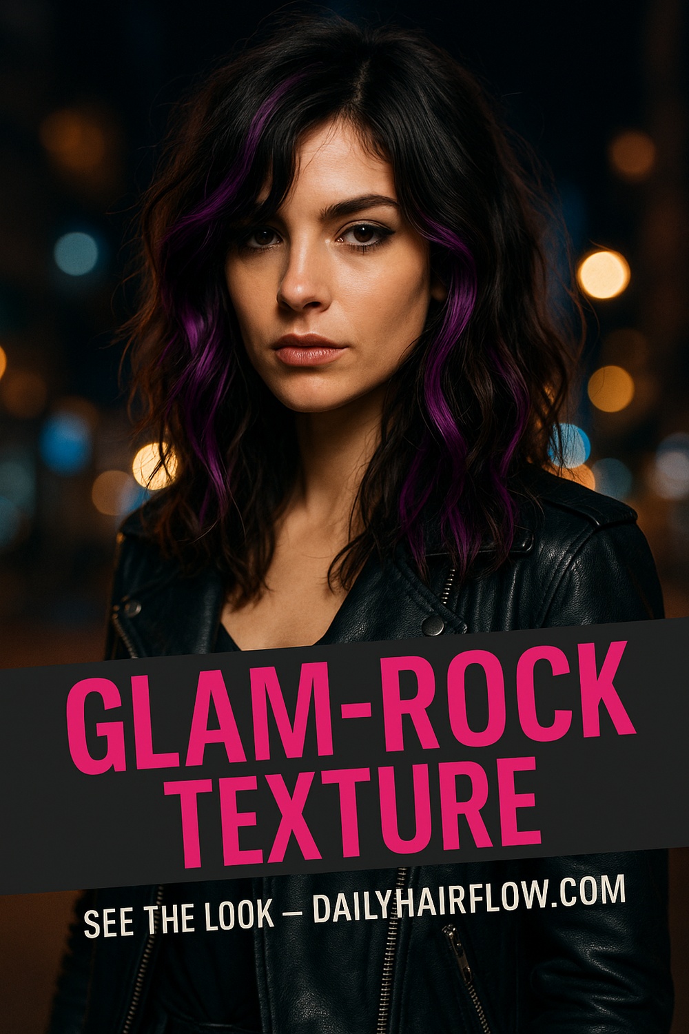 Glam Rock Tousled Waves With Peek a Boo Highlights