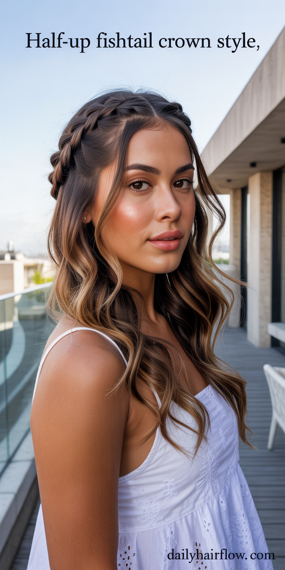 Half Up Fishtail Crown