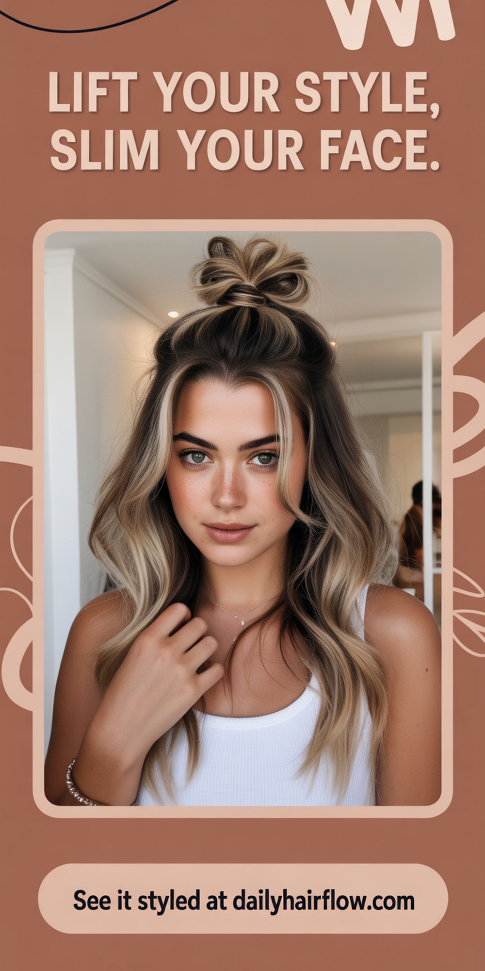 Half Up Top Knot for Height