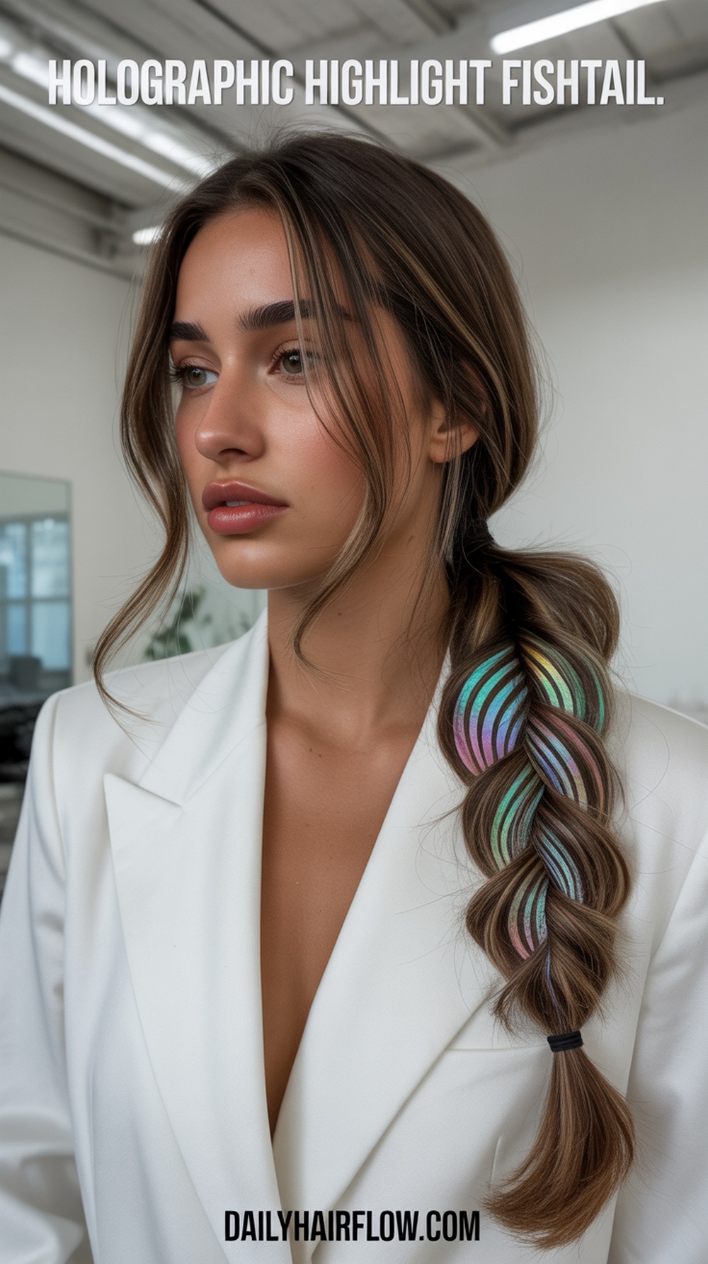 Holographic Tape‑In Highlight Fishtail