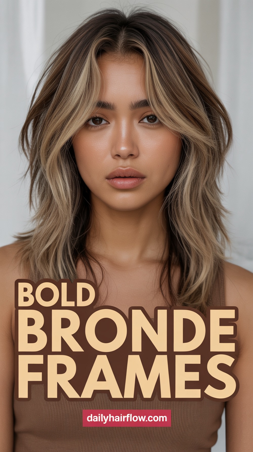 Honey Bronde with Bold Face Framing
