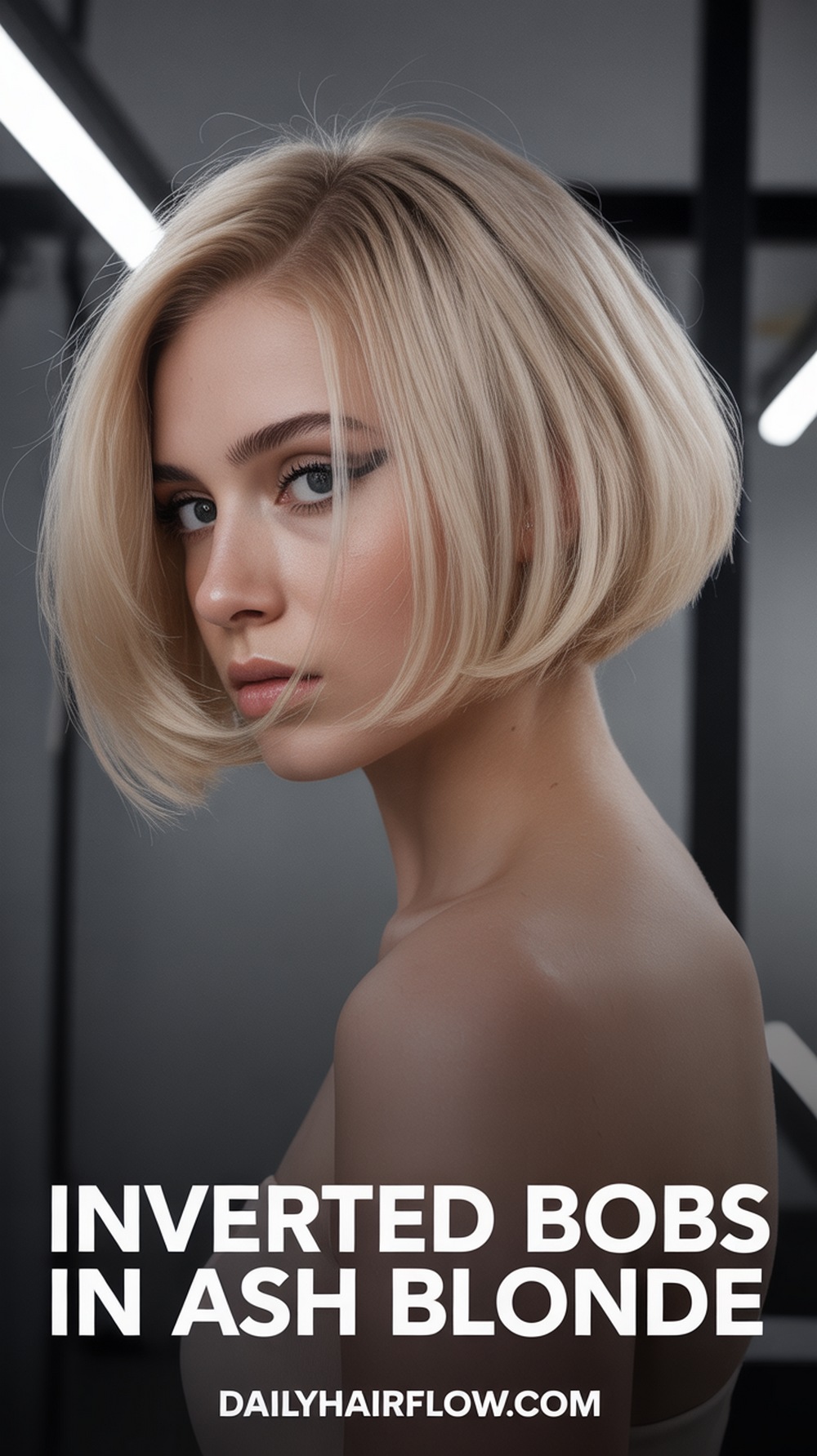 Inverted Ash Blonde Bob