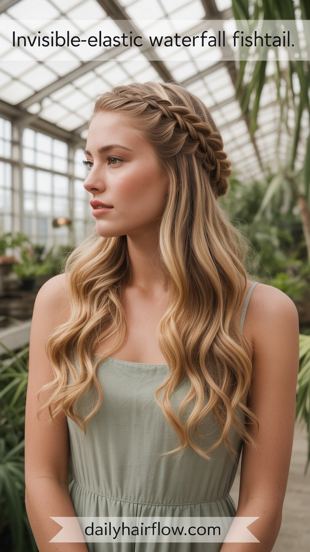 Invisible‑Elastic Fishtail Waterfall