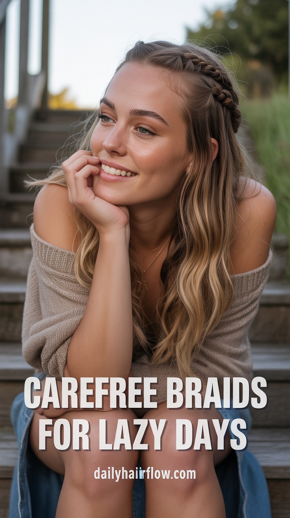 Messy Dutch Braids for a Carefree Look