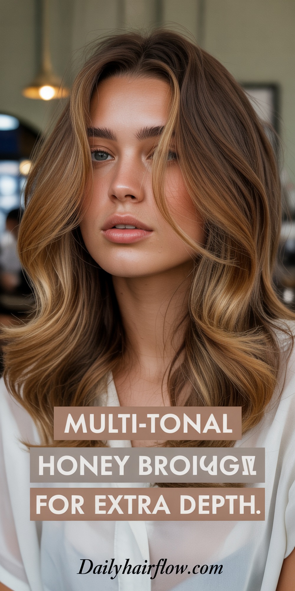 Multi Tonal Honey Brown Balayage for Extra Depth