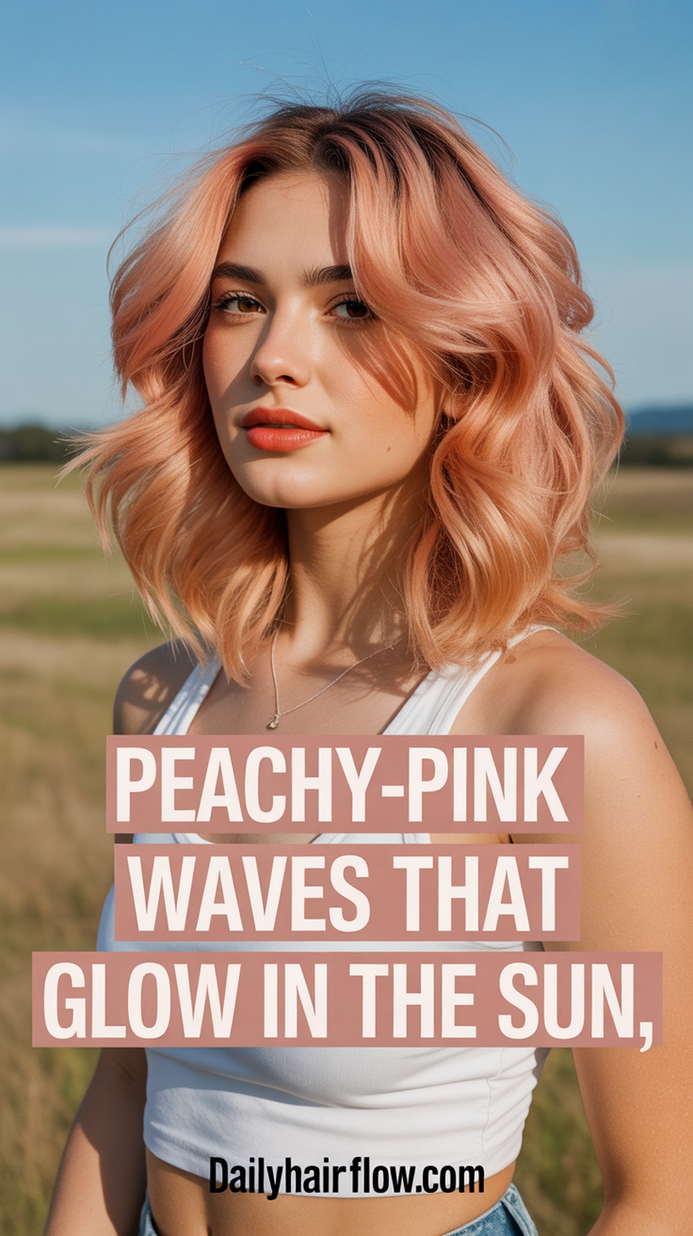 Peachy Pink Waves That Glow in the Sun