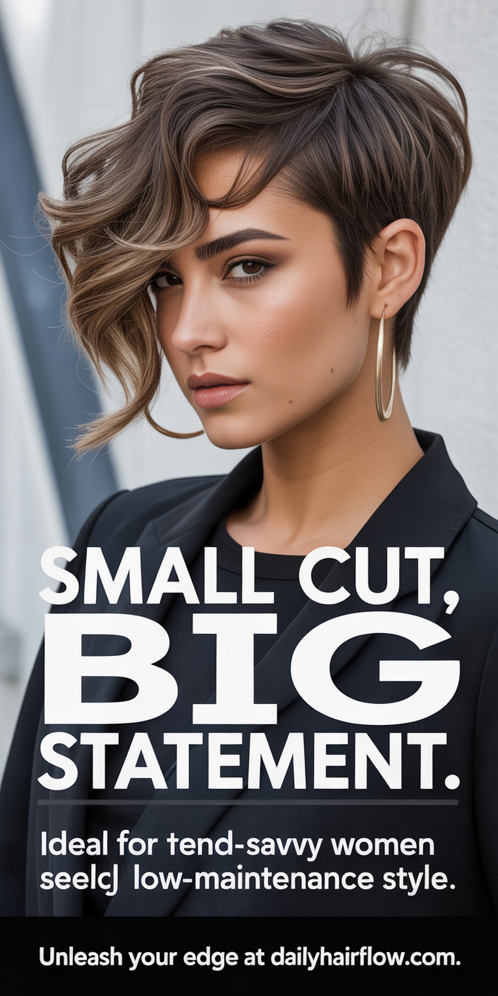 Pixie Cut with Side Volume