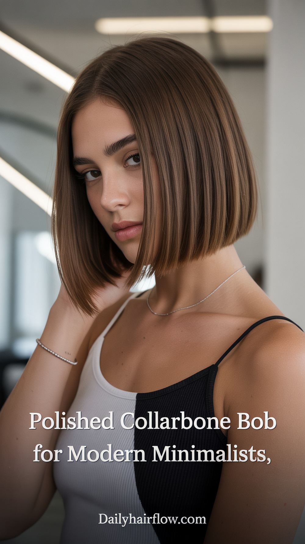 Polished Collarbone Bob for Modern Minimalists