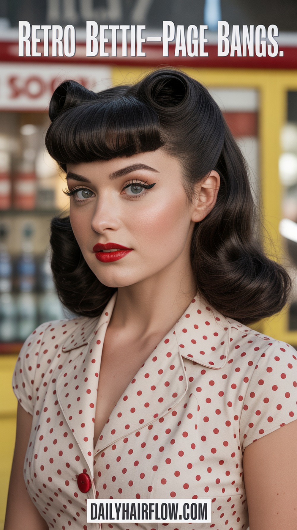 Retro Bettie‑Page Bangs