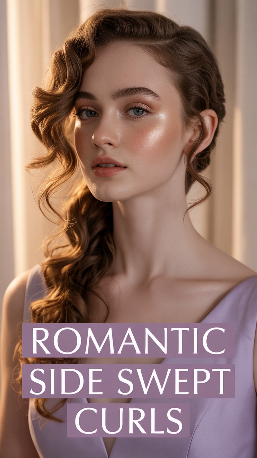 Romantic Side Swept Curls