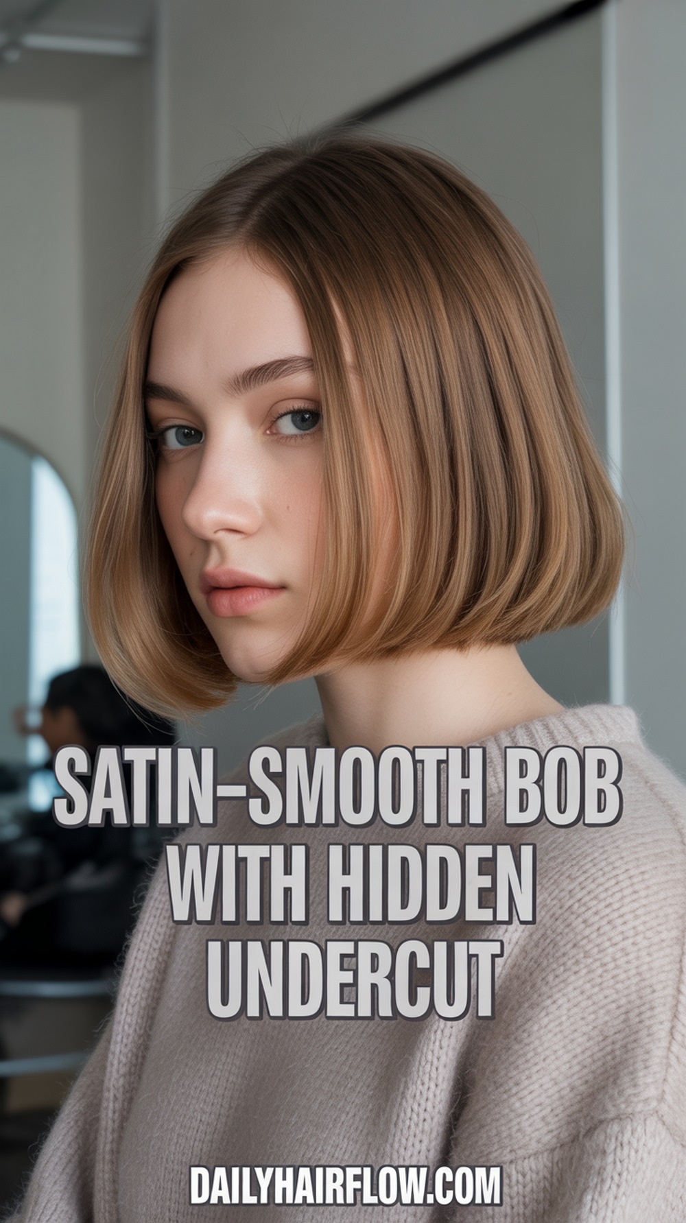 Satin Smooth Bob with Hidden Undercut