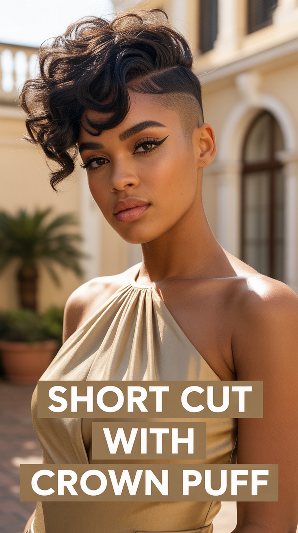 Short Cut with Crown Puff